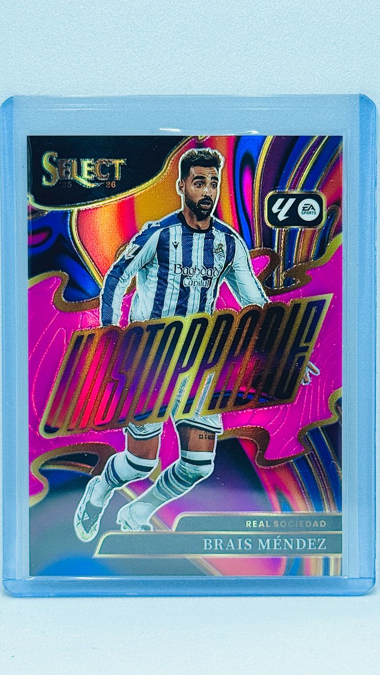 /25 - Brais Méndez - Real Sociedad - Unstoppable - Pink Prizm - Panini Select LaLiga 2025-26 image 1